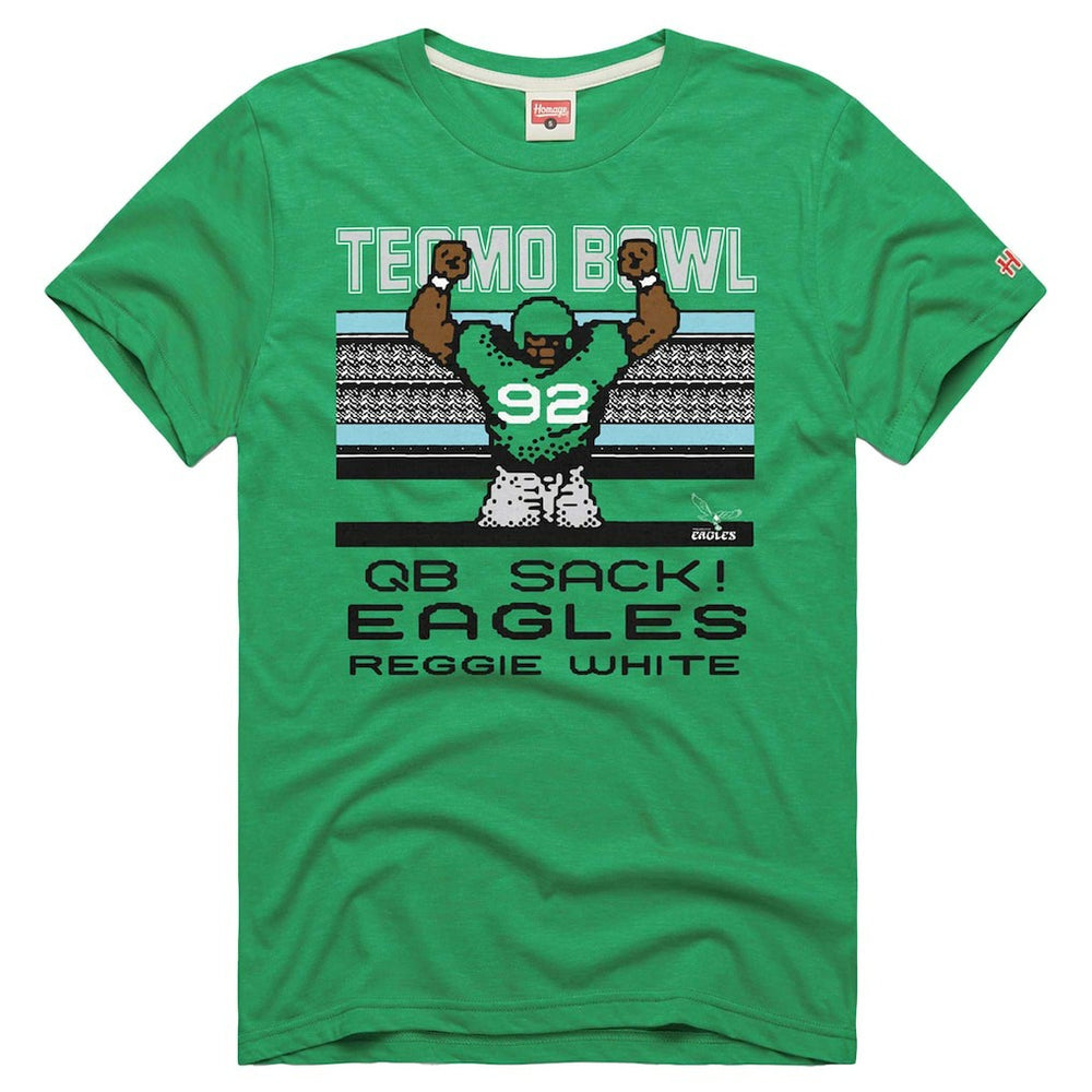 Philadelphia Eagles Reggie White  Homage Unisex Tecmo Bowl Retired Player Graphic Tri-Blend T-Shirt | NFL Discount