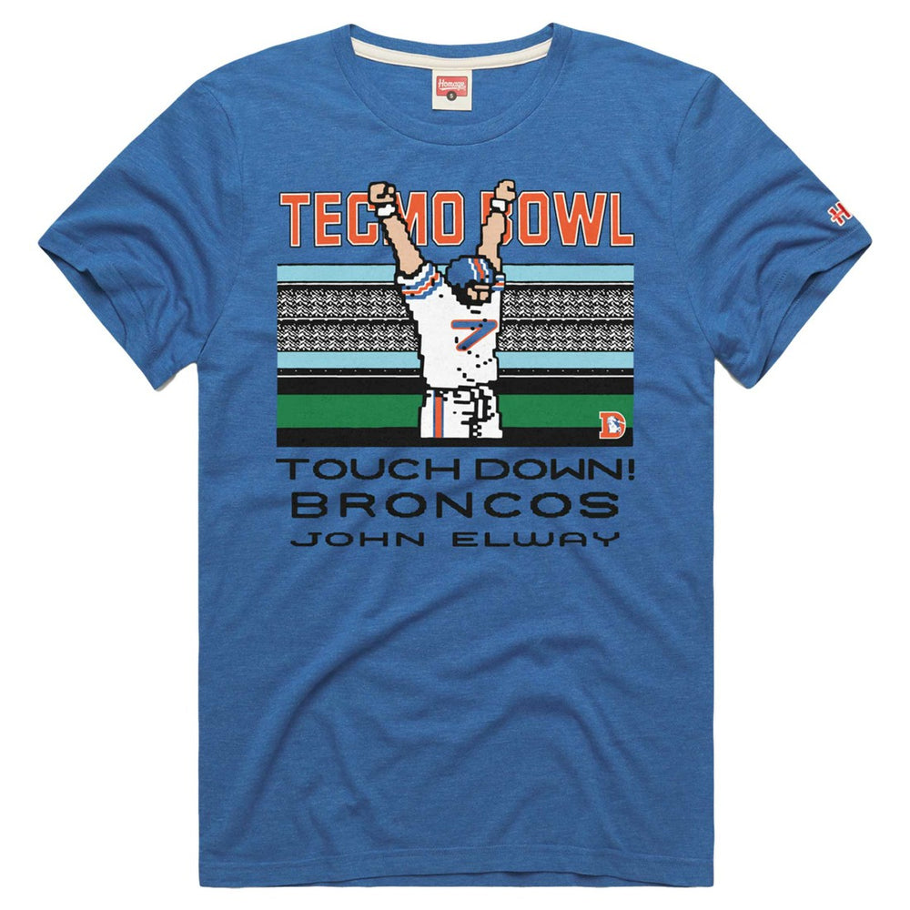 Denver Broncos John Elway  Homage Unisex Tecmo Bowl Retired Player Graphic Tri-Blend T-Shirt | NFL Sale