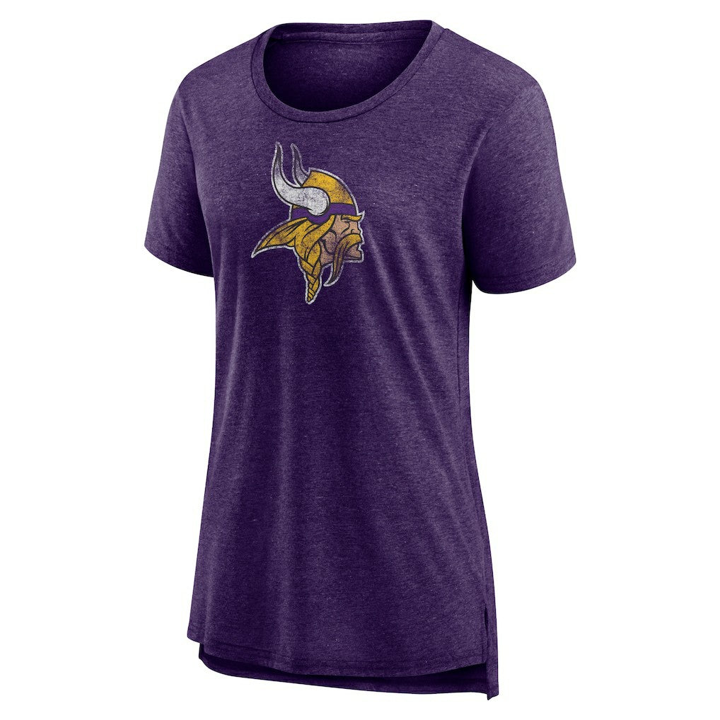 Minnesota Vikings Women's Distressed Tri-Blend T-Shirt | NFL Online
