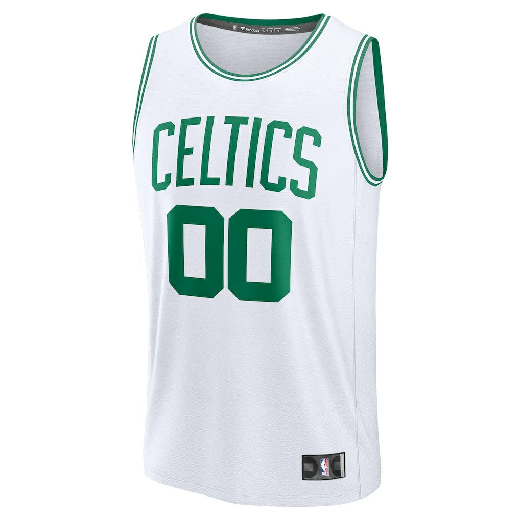 White Boston Celtics Youth Fast Break Custom Replica Jersey | NBA