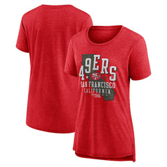 San Francisco 49ers Women's Vintage Graphic Tri-Blend Scoop Neck T-Shirt | NFL Online