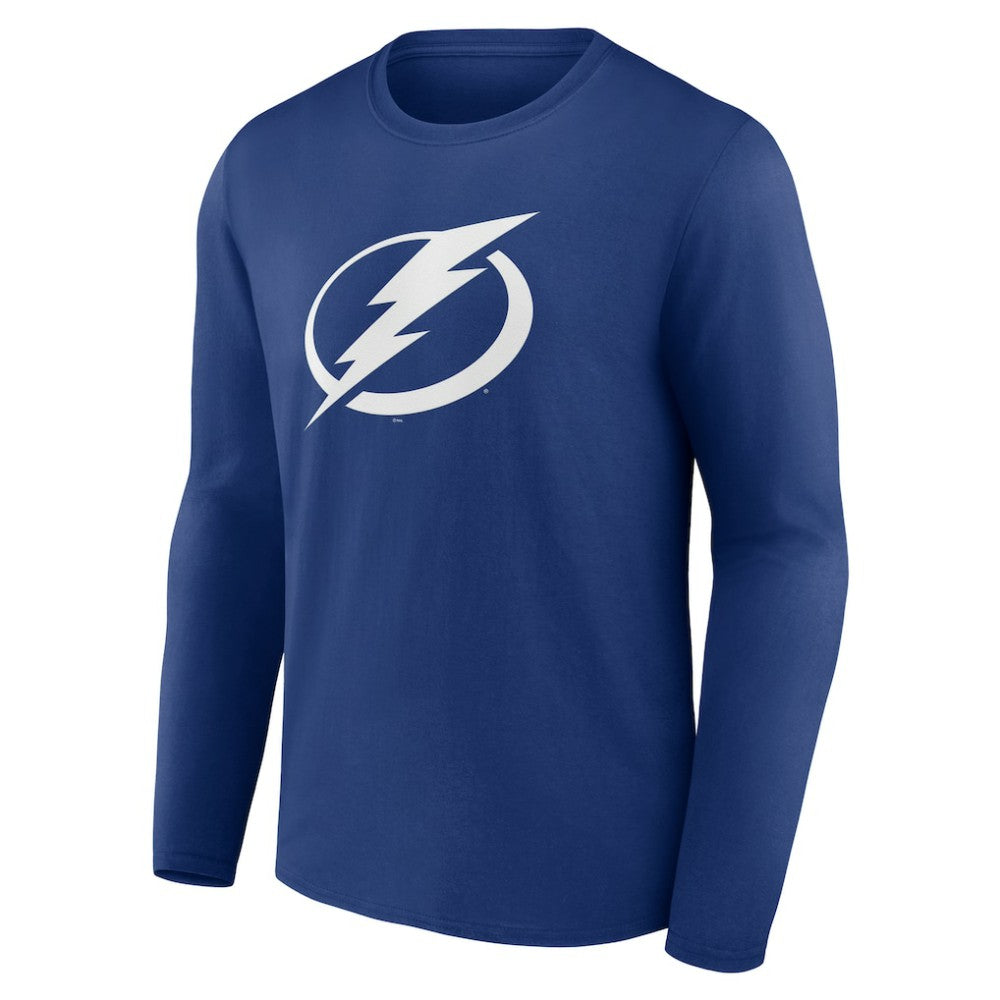 Tampa Bay Lightning Blue Primary Logo Long Sleeve T-Shirt -  NHL T-shirts