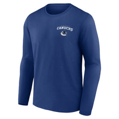 Vancouver Canucks Blue Team Lockup Long Sleeve T-Shirt -  NHL T-shirts