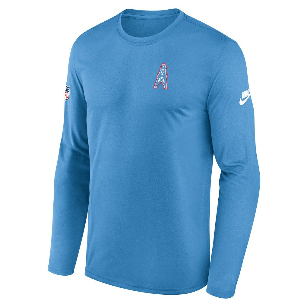 Tennessee Titans Legend Oilers Throwback Dri-FIT Long Sleeve T-Shirt | NFL Online