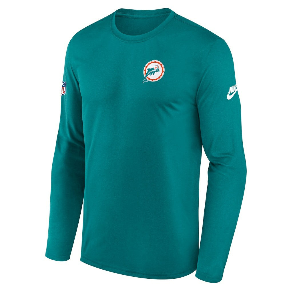 Miami Dolphins Legend Small Logo Dri-FIT Long Sleeve T-Shirt | NFL US