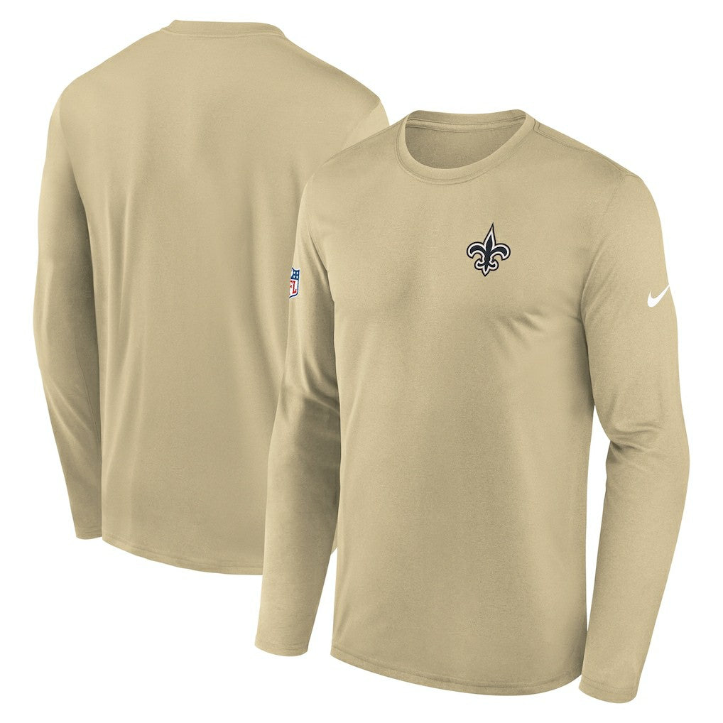 New Orleans Saints Legend Small Logo Dri-FIT Long Sleeve T-Shirt | NFL Hot