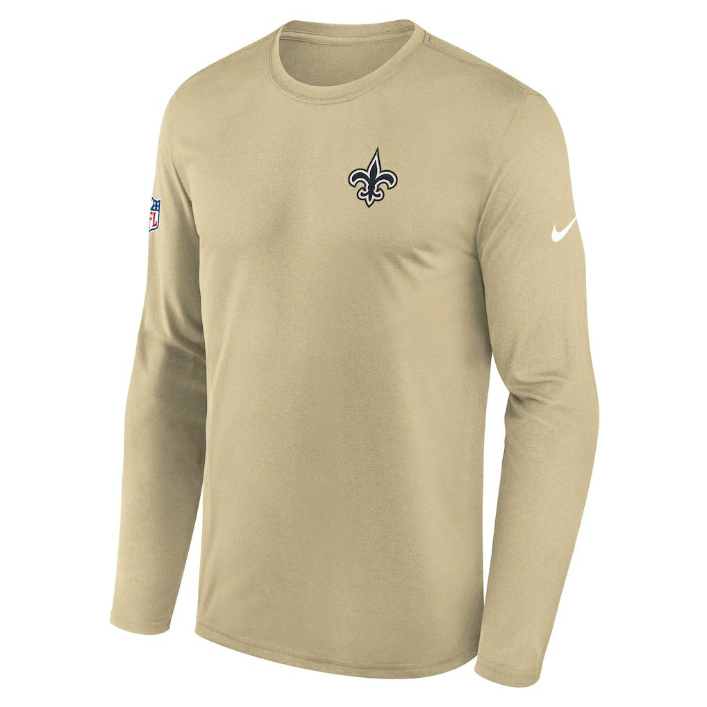 New Orleans Saints Legend Small Logo Dri-FIT Long Sleeve T-Shirt | NFL Hot