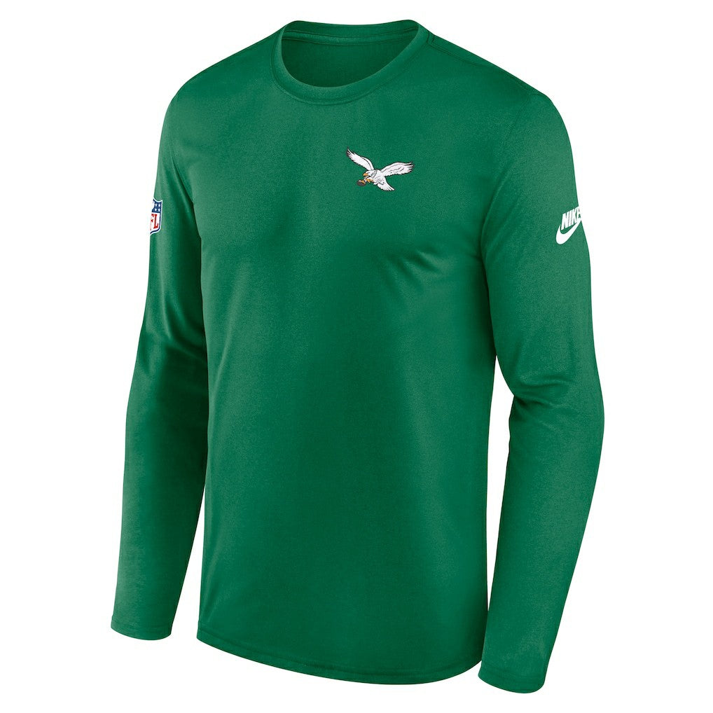 Philadelphia Eagles Legend Small Logo Dri-FIT Long Sleeve T-Shirt | NFL Hot