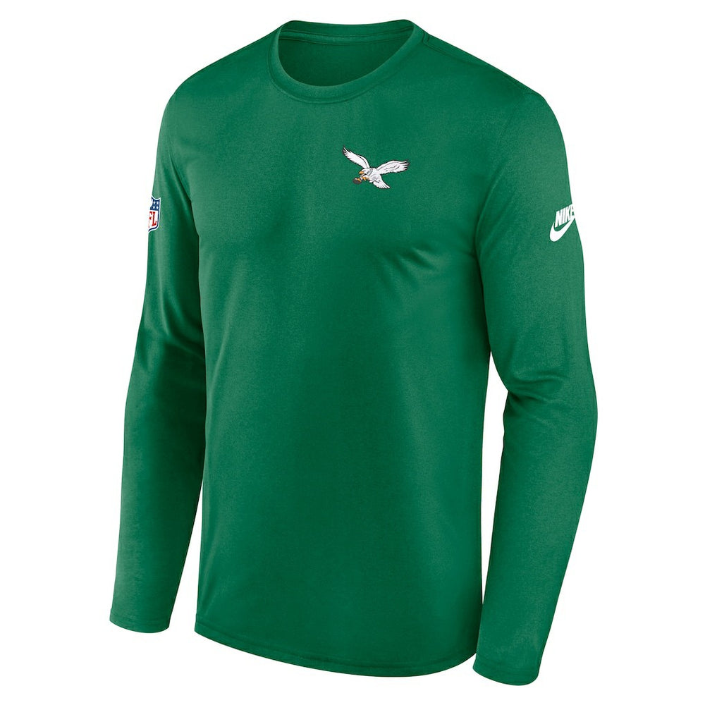 Philadelphia Eagles Legend Small Logo Dri-FIT Long Sleeve T-Shirt | NFL Hot