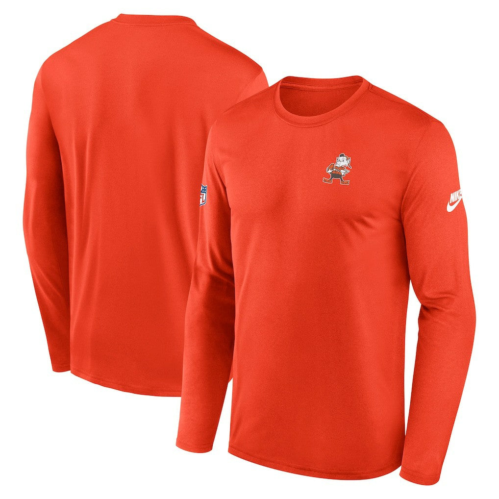 Cleveland Browns Legend Small Logo Dri-FIT Long Sleeve T-Shirt | NFL Online