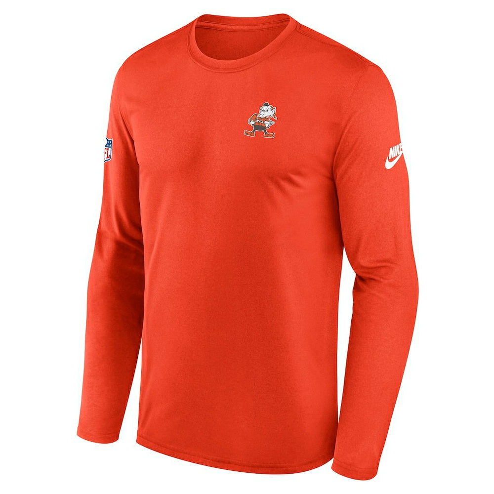 Cleveland Browns Legend Small Logo Dri-FIT Long Sleeve T-Shirt | NFL Online