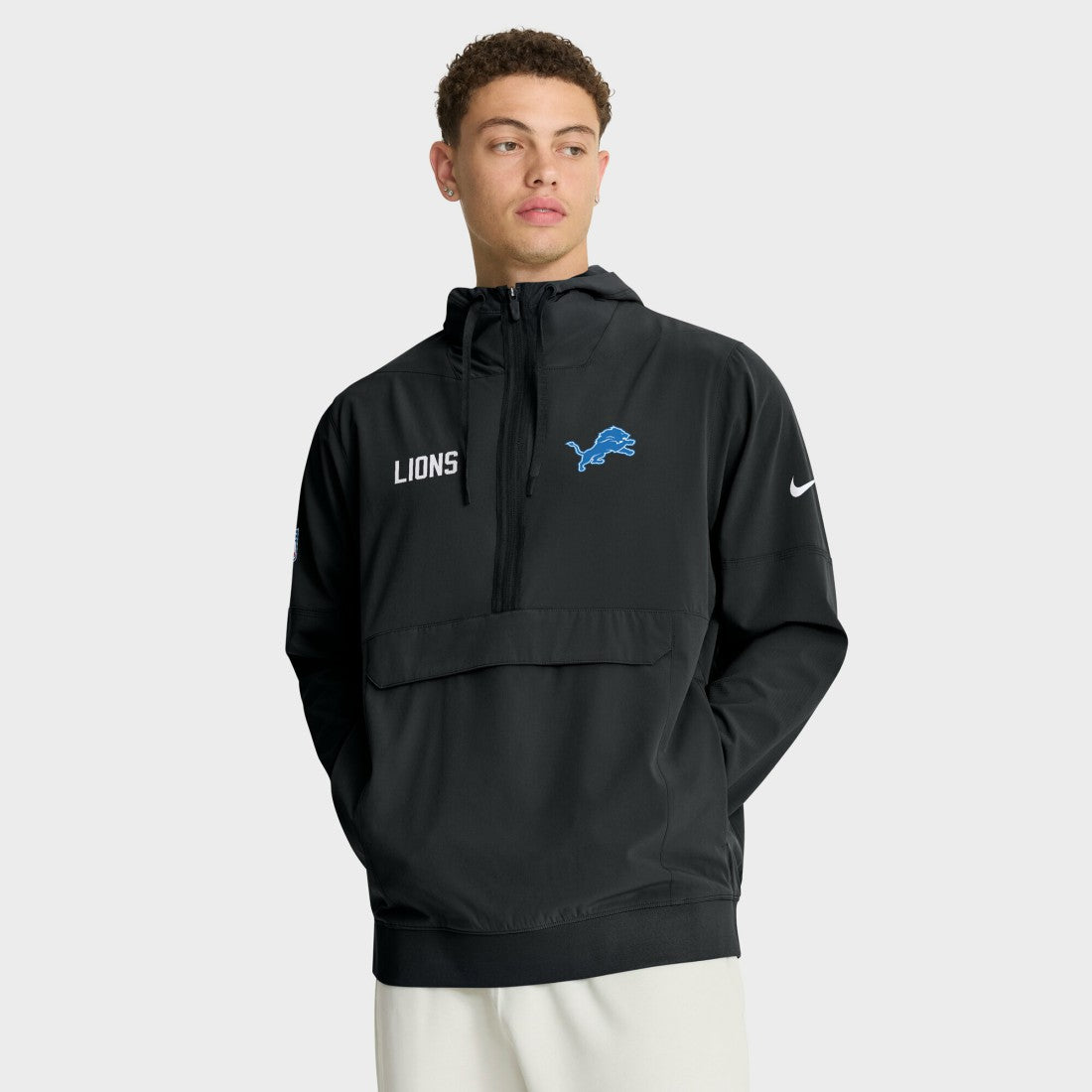 Detroit Lions Sideline Alt Pack Anorak Half-Zip Hoodie Jacket | NFL Online