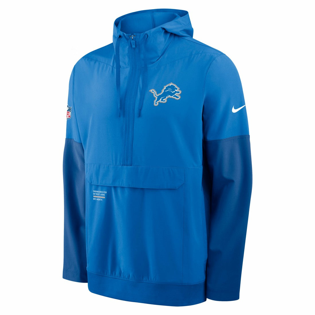 Detroit Lions Sideline Anorak Half-Zip Hoodie Jacket | NFL Online
