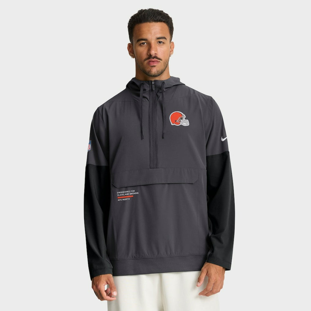 Cleveland Browns Sideline Anorak Half-Zip Hoodie Jacket | NFL Online