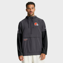 Cleveland Browns Sideline Anorak Half-Zip Hoodie Jacket | NFL Online