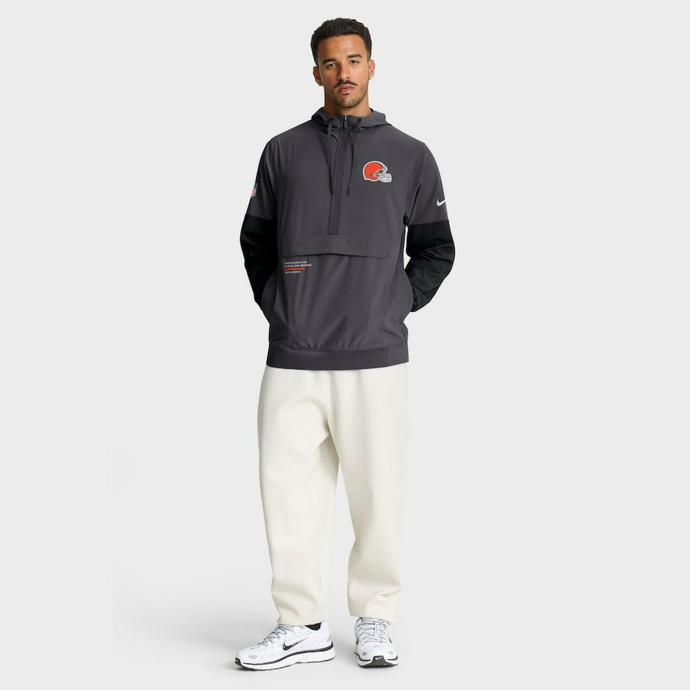 Cleveland Browns Sideline Anorak Half-Zip Hoodie Jacket | NFL Online