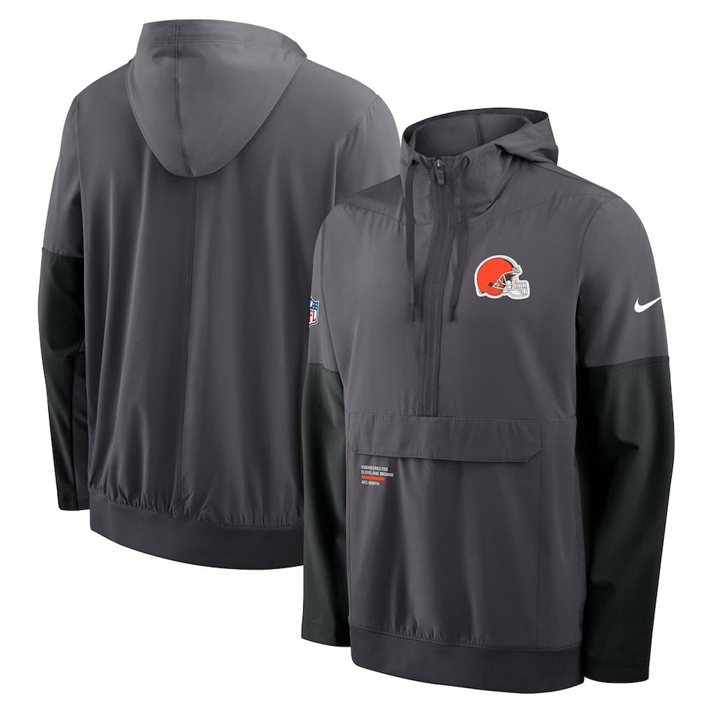 Cleveland Browns Sideline Anorak Half-Zip Hoodie Jacket | NFL Online