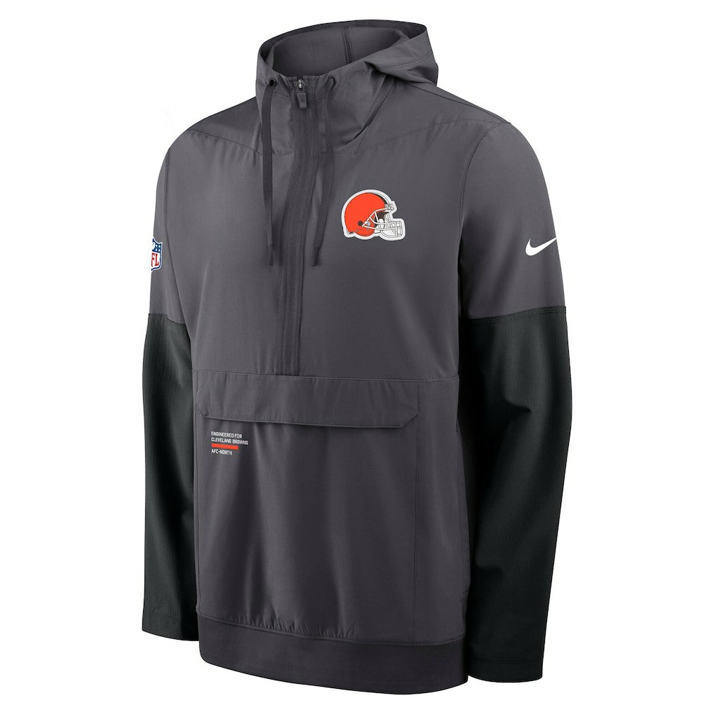Cleveland Browns Sideline Anorak Half-Zip Hoodie Jacket | NFL Online