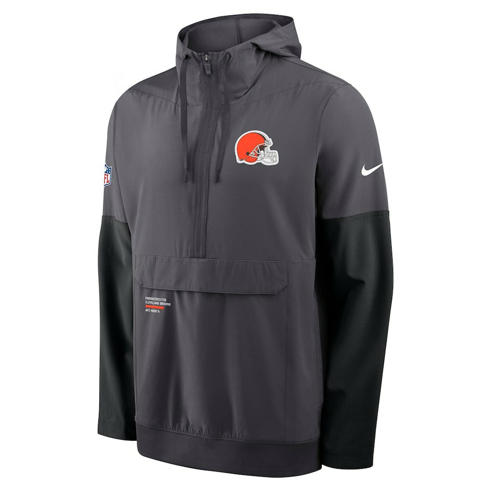Cleveland Browns Sideline Anorak Half-Zip Hoodie Jacket | NFL Online