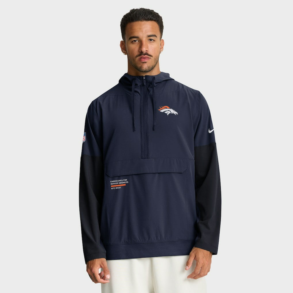Denver Broncos Sideline Anorak Half-Zip Hoodie Jacket | NFL Sale