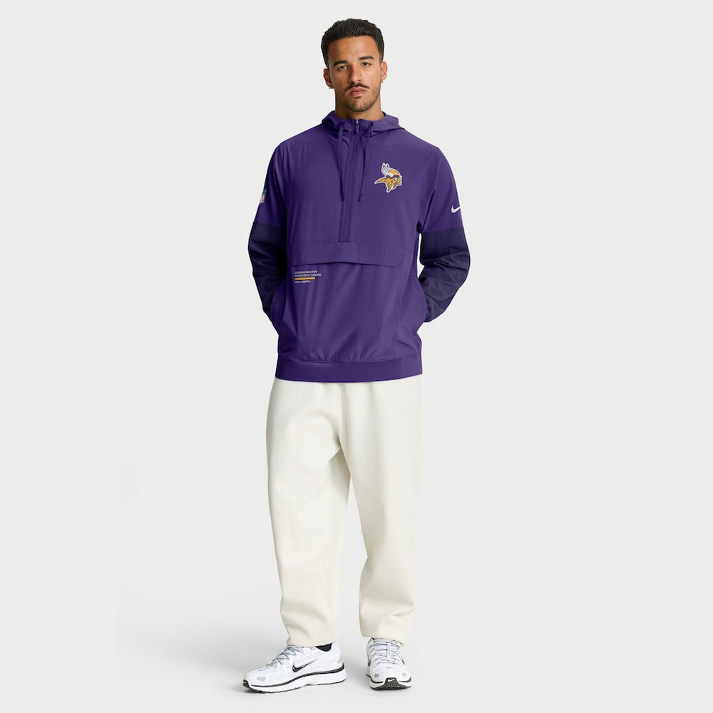 Minnesota Vikings Sideline Anorak Half-Zip Hoodie Jacket | NFL New