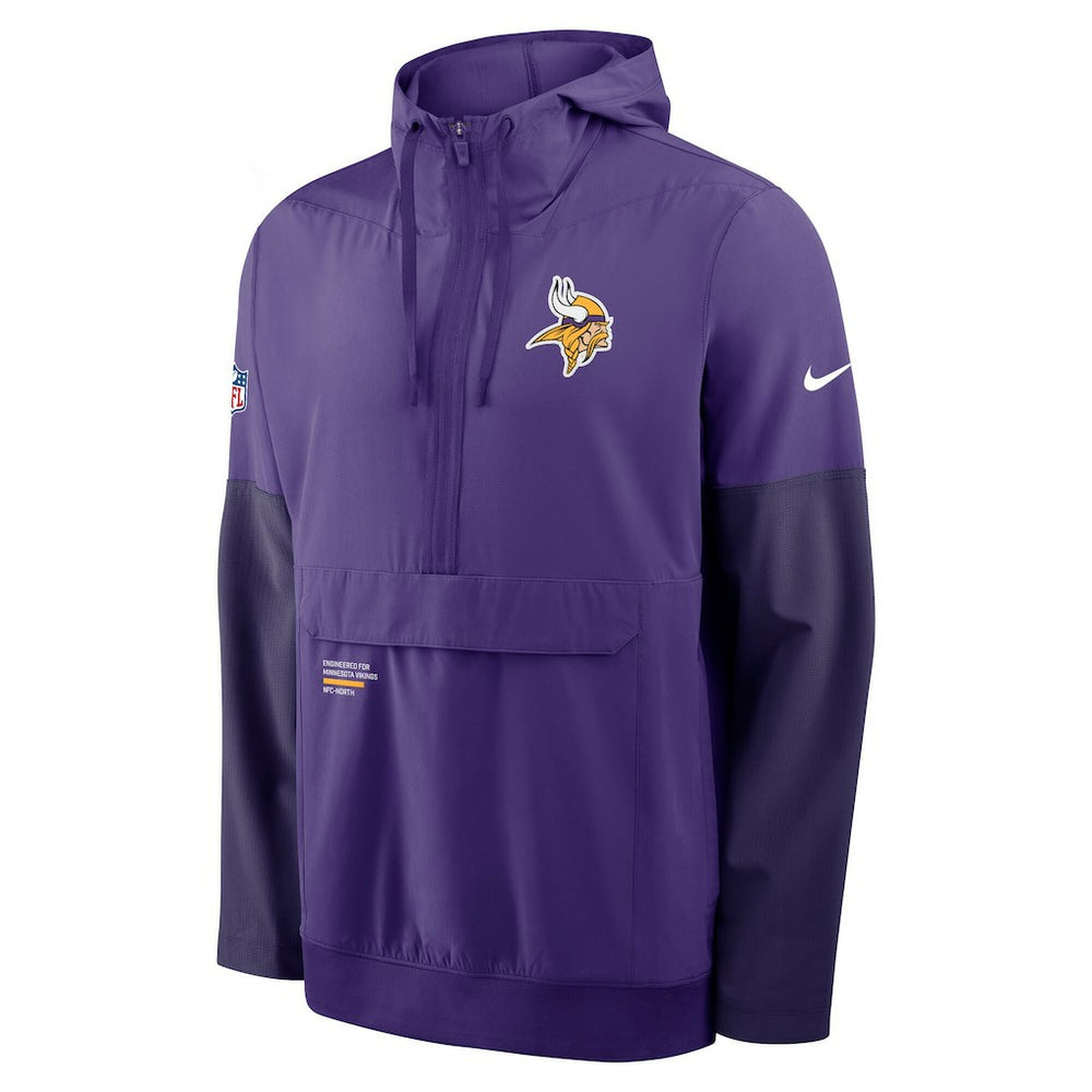 Minnesota Vikings Sideline Anorak Half-Zip Hoodie Jacket | NFL New