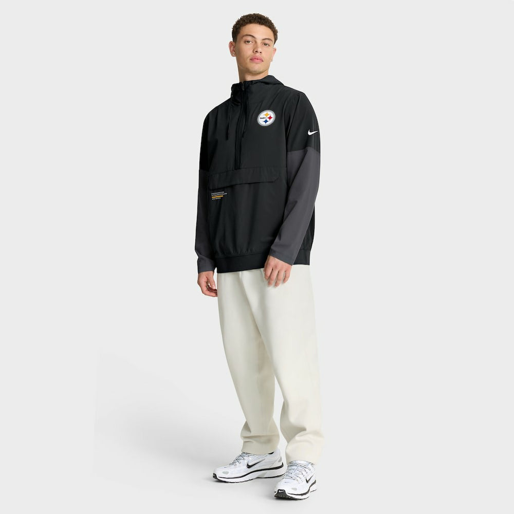 Pittsburgh Steelers Sideline Anorak Half-Zip Hoodie Jacket | NFL Discount