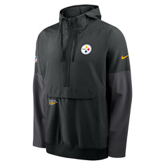 Pittsburgh Steelers Sideline Anorak Half-Zip Hoodie Jacket | NFL Discount