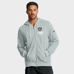 Las Vegas Raiders Sideline Standard Issue Utility Player Dri-FIT Full-Zip Hoodie | NFL Hot