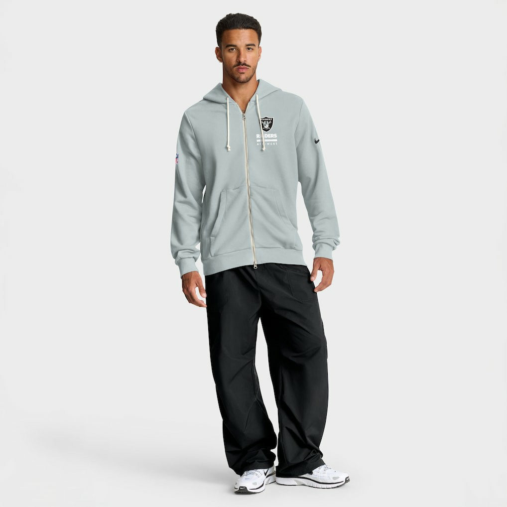 Las Vegas Raiders Sideline Standard Issue Utility Player Dri-FIT Full-Zip Hoodie | NFL Hot