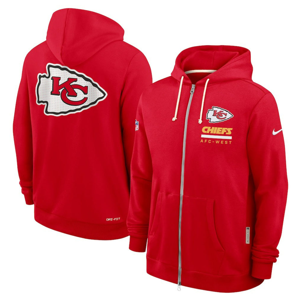 Kansas City Chiefs Sideline Standard Issue Utility Player Dri-FIT Full-Zip Hoodie | NFL On sale