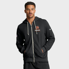 Cincinnati Bengals Sideline Standard Issue Utility Player Dri-FIT Full-Zip Hoodie | NFL New