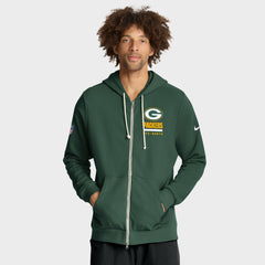Green Bay Packers Sideline Standard Issue Utility Player Dri-FIT Full-Zip Hoodie | NFL US