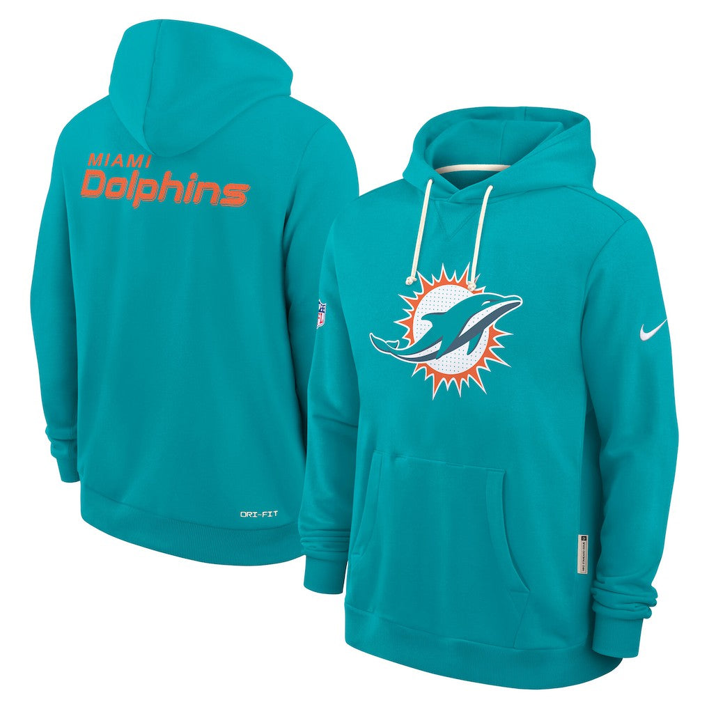 Miami Dolphins Sideline Standard Issue Initial Home Dri-FIT Hoodie | NFL Online