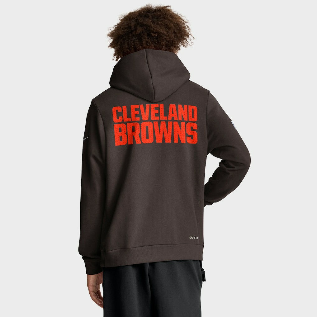 Cleveland Browns Sideline Standard Issue Initial Home Dri-FIT Hoodie | NFL Discount