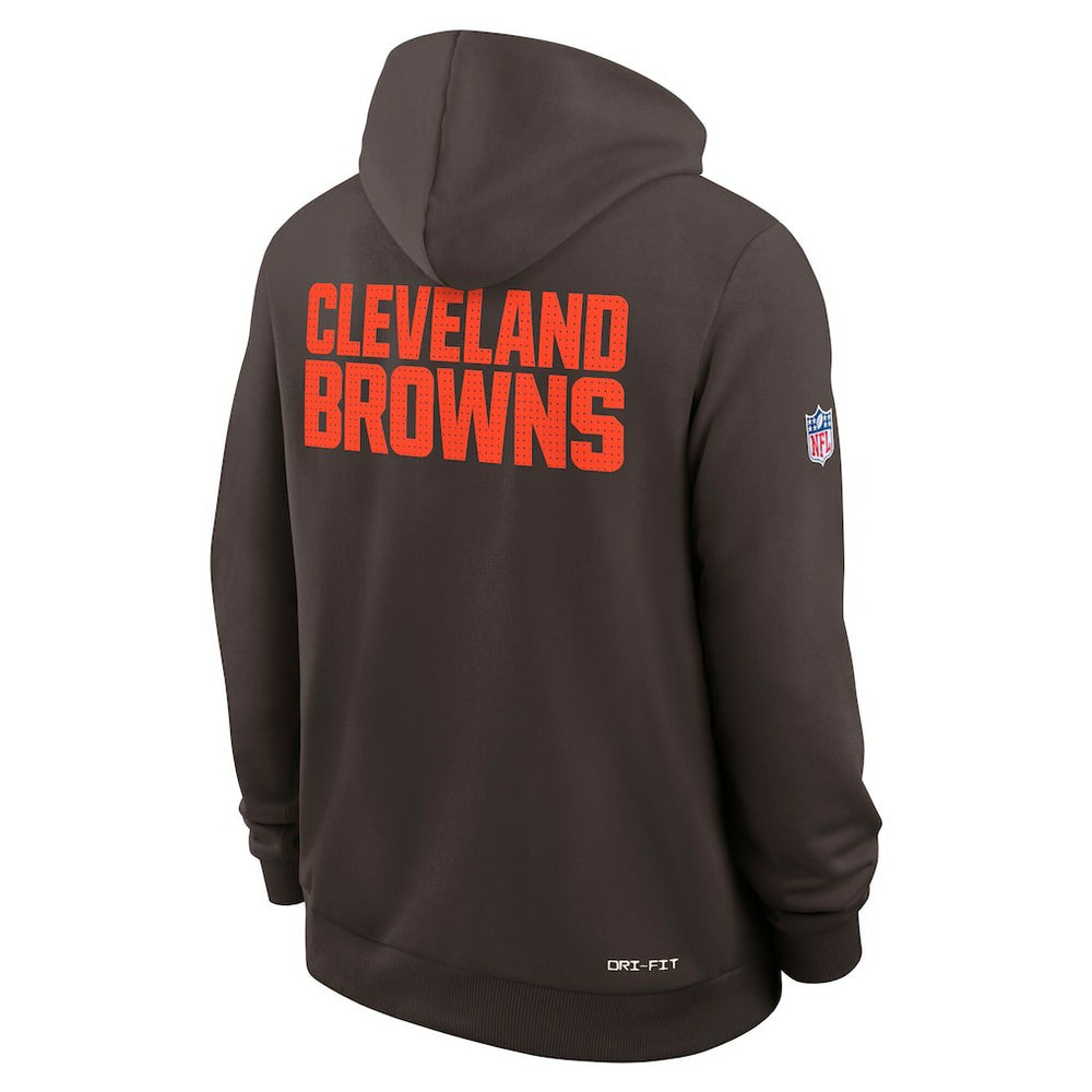 Cleveland Browns Sideline Standard Issue Initial Home Dri-FIT Hoodie | NFL Discount