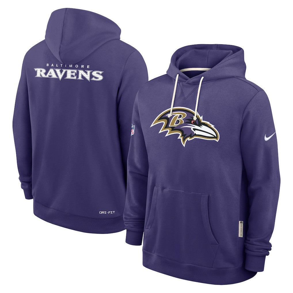Baltimore Ravens Sideline Standard Issue Initial Home Dri-FIT Hoodie | NFL Discount