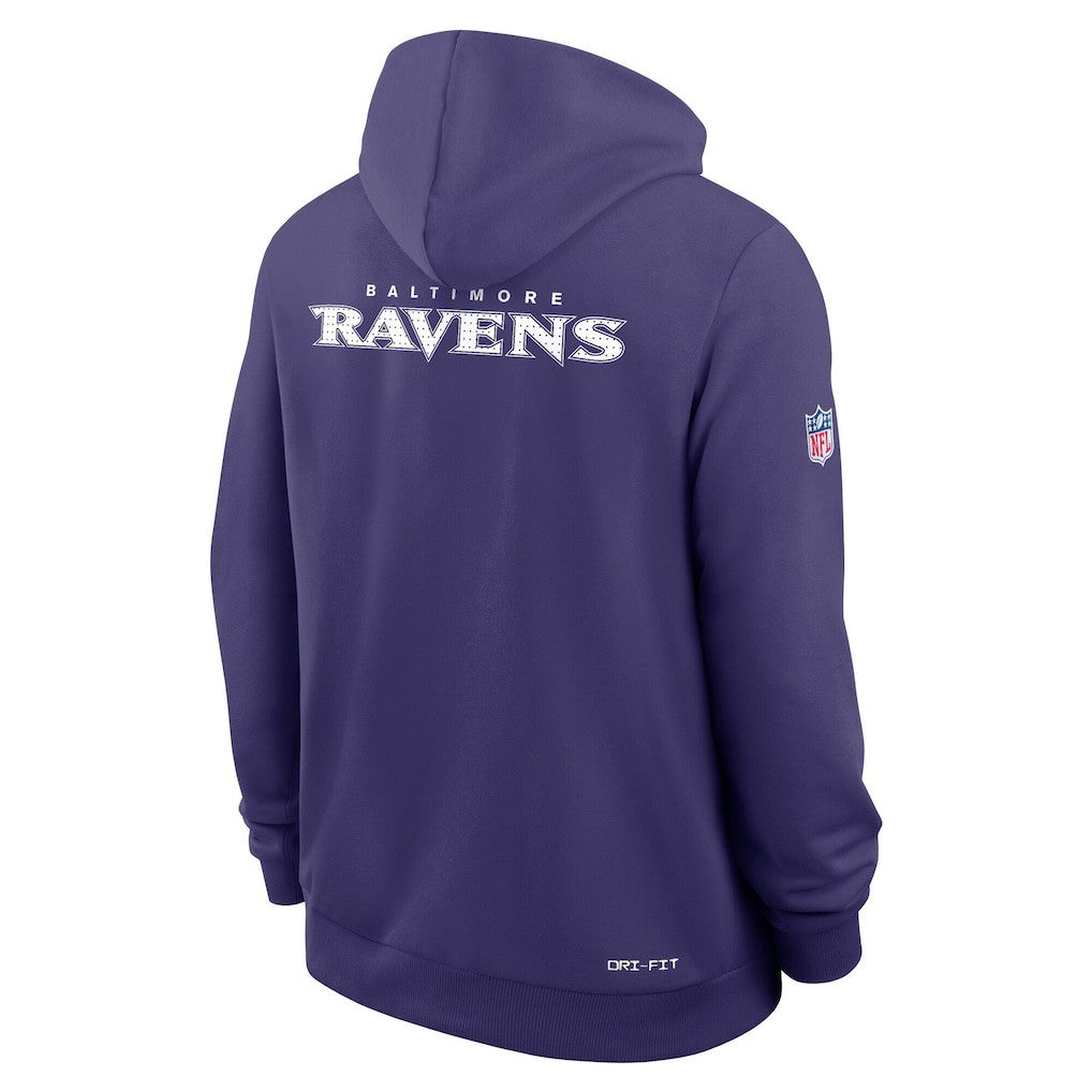 Baltimore Ravens Sideline Standard Issue Initial Home Dri-FIT Hoodie | NFL Discount