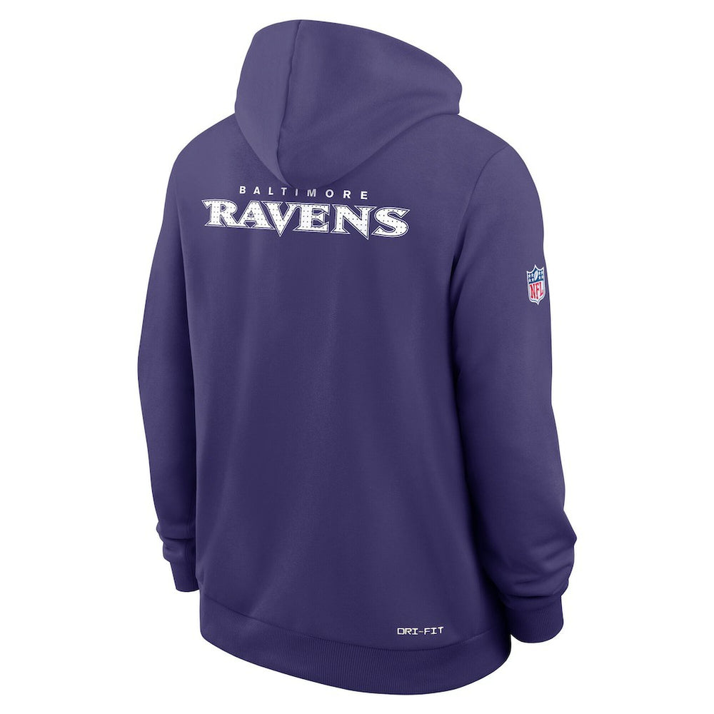 Baltimore Ravens Sideline Standard Issue Initial Home Dri-FIT Hoodie | NFL Discount