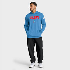 Tennessee Titans Sideline Oilers Throwback Dri-FIT Long Sleeve Hoodie T-Shirt | NFL New