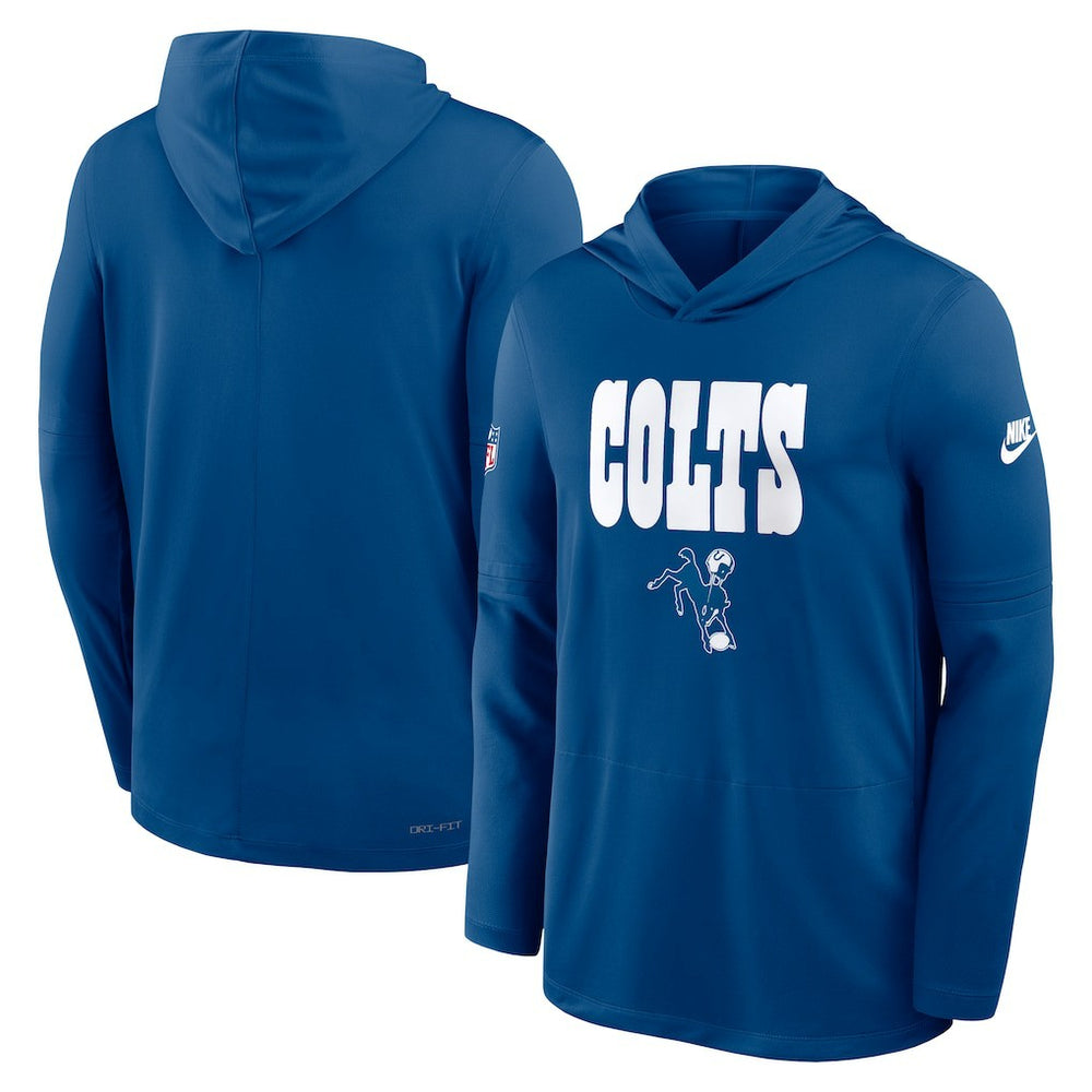 Indianapolis Colts Sideline Pass Accuracy Dri-FIT Long Sleeve Hoodie T-Shirt | NFL Sale