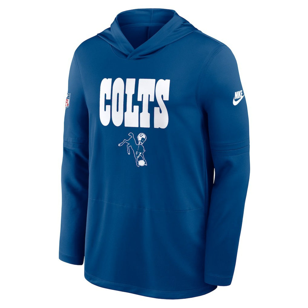Indianapolis Colts Sideline Pass Accuracy Dri-FIT Long Sleeve Hoodie T-Shirt | NFL Sale