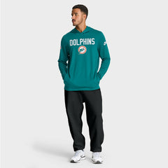 Miami Dolphins Sideline Pass Accuracy Dri-FIT Long Sleeve Hoodie T-Shirt | NFL Hot