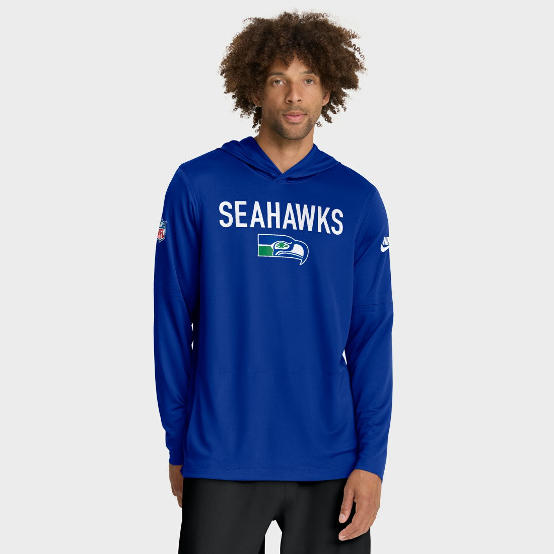 Seattle Seahawks Sideline Pass Accuracy Dri-FIT Long Sleeve Hoodie T-Shirt | NFL Discount