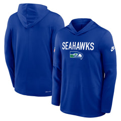 Seattle Seahawks Sideline Pass Accuracy Dri-FIT Long Sleeve Hoodie T-Shirt | NFL Discount