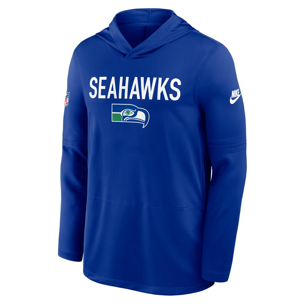 Seattle Seahawks Sideline Pass Accuracy Dri-FIT Long Sleeve Hoodie T-Shirt | NFL Discount