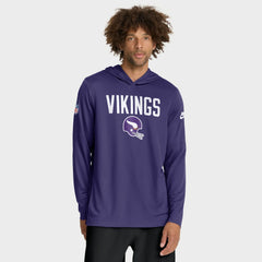 Minnesota Vikings Sideline Pass Accuracy Dri-FIT Long Sleeve Hoodie T-Shirt | NFL Near me