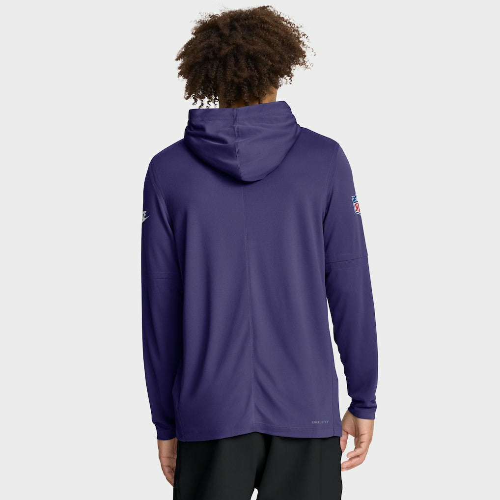 Minnesota Vikings Sideline Pass Accuracy Dri-FIT Long Sleeve Hoodie T-Shirt | NFL Near me