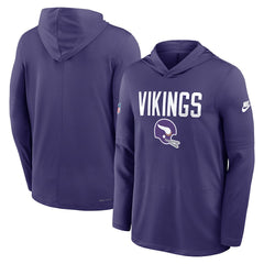 Minnesota Vikings Sideline Pass Accuracy Dri-FIT Long Sleeve Hoodie T-Shirt | NFL Near me