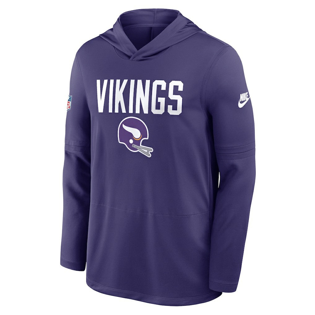 Minnesota Vikings Sideline Pass Accuracy Dri-FIT Long Sleeve Hoodie T-Shirt | NFL Near me